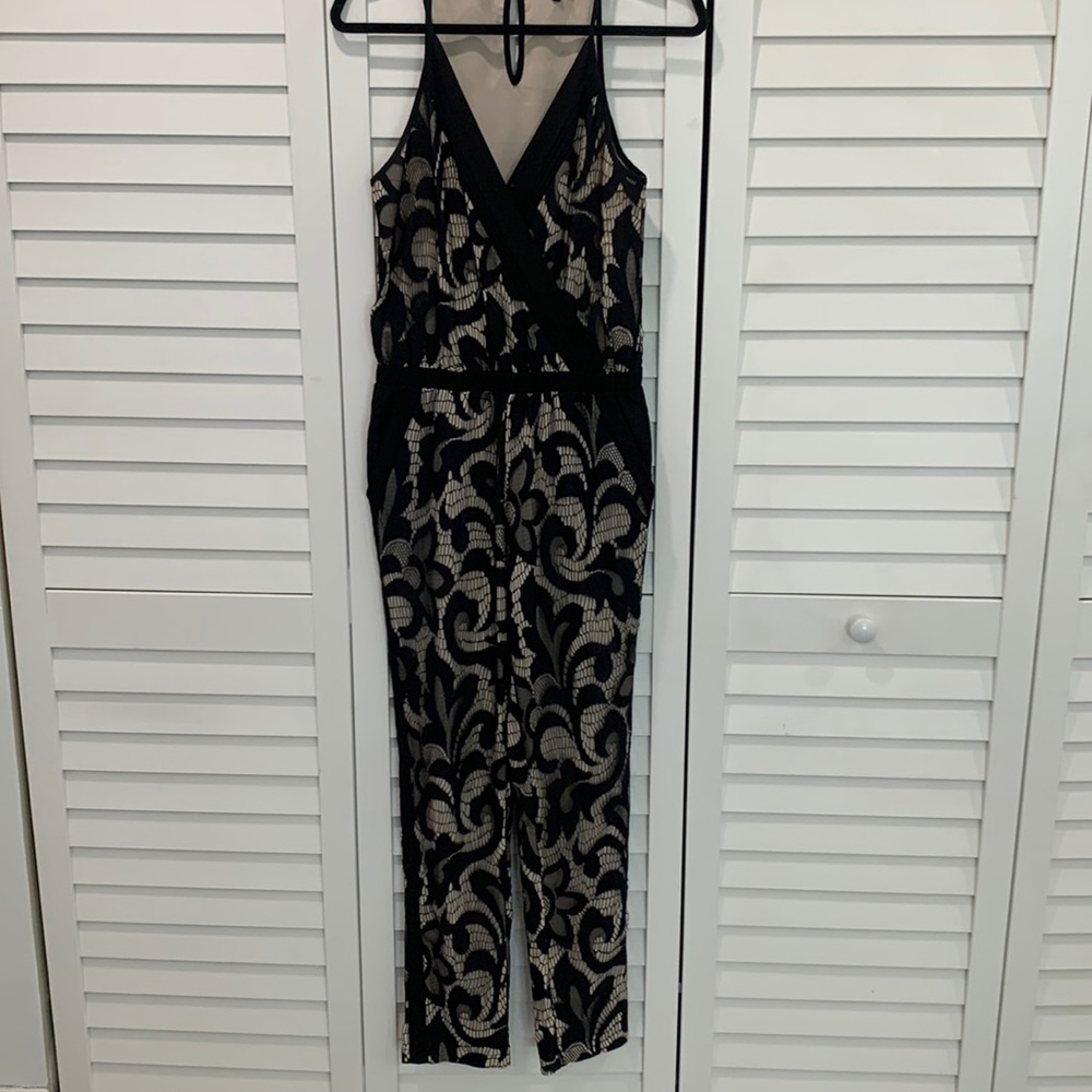 Black Lace Pant Romper